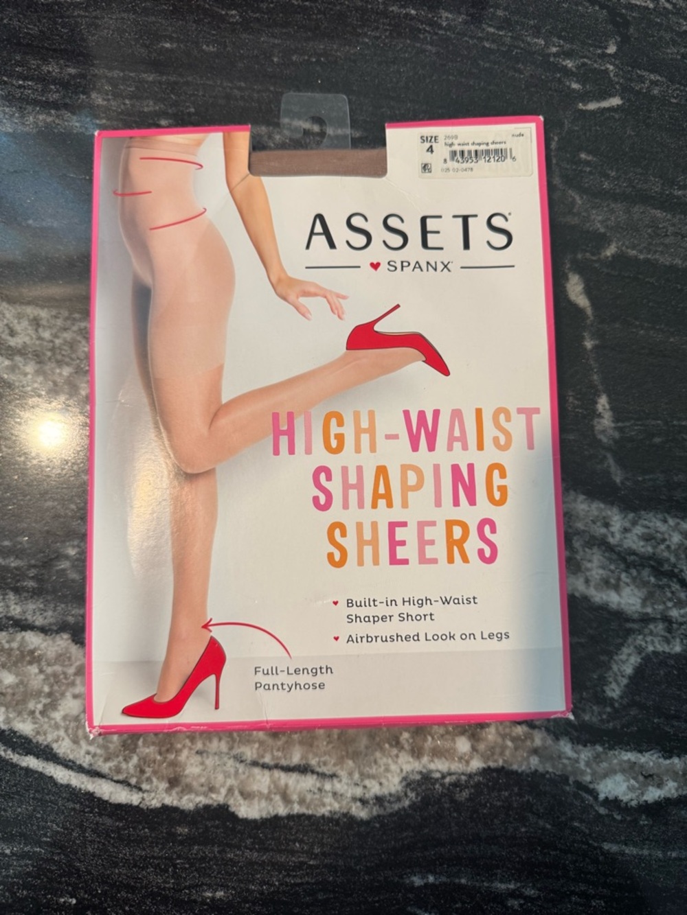 SPANX Assets High-Waist Shaping Sheers - Nude with Pink Accents